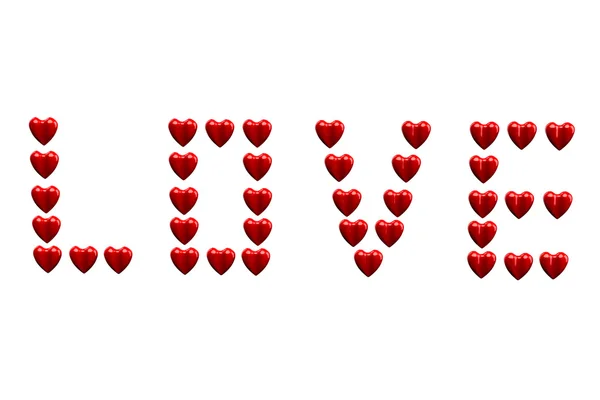 Word love isolated on white background — Stock Photo, Image