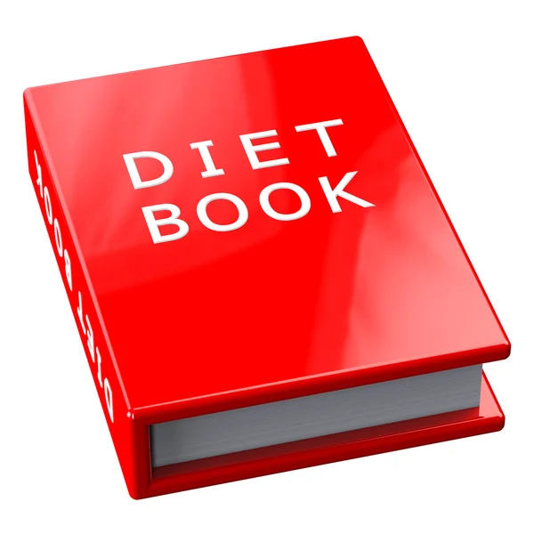 Livre rouge avec des mots livre de régime — Photo