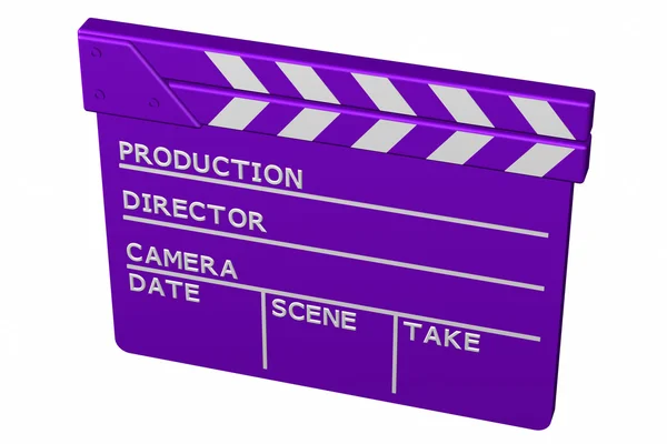 Clapperboard, isolado sobre fundo branco . — Fotografia de Stock