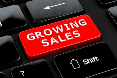 Bilgisayar klavye arka plan üzerinde artan satış