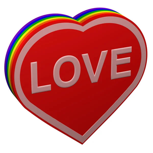 Koncept: Gay hjärta form tecken — Stockfoto