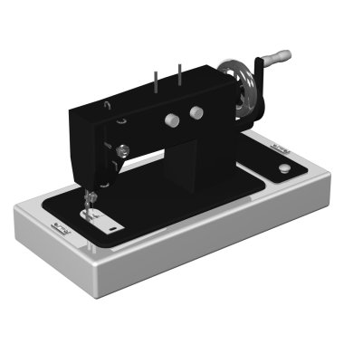 Dikiş makinesi, beyaz arka plan üzerinde izole.