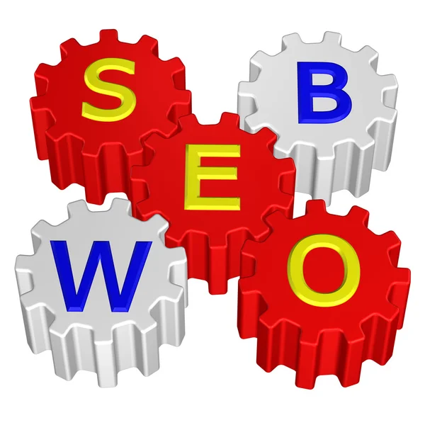 Concept: Seo, geïsoleerd op witte achtergrond. — Stockfoto