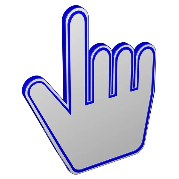 Hand cursor, isolated on white background. — Stock Photo, Image