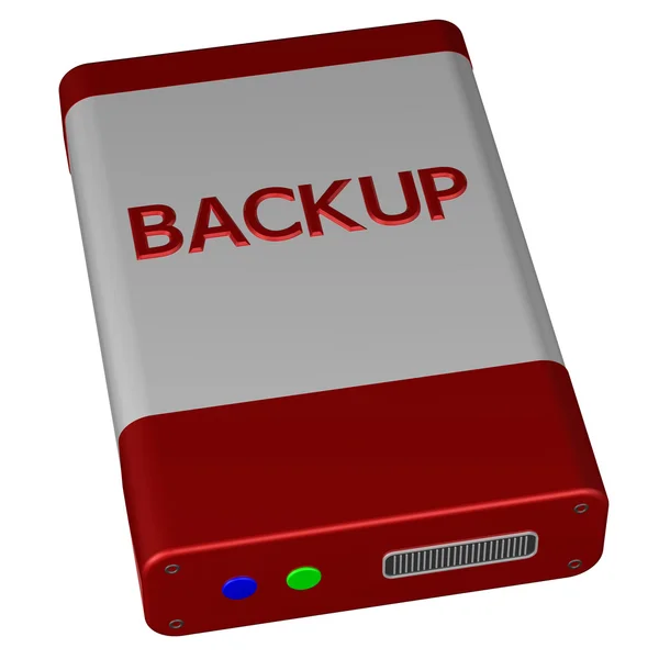 Koncept - Backup, isolerade på vit bakgrund. — Stockfoto