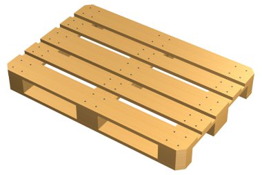 Ahşap palet, beyaz arka plan üzerinde izole.