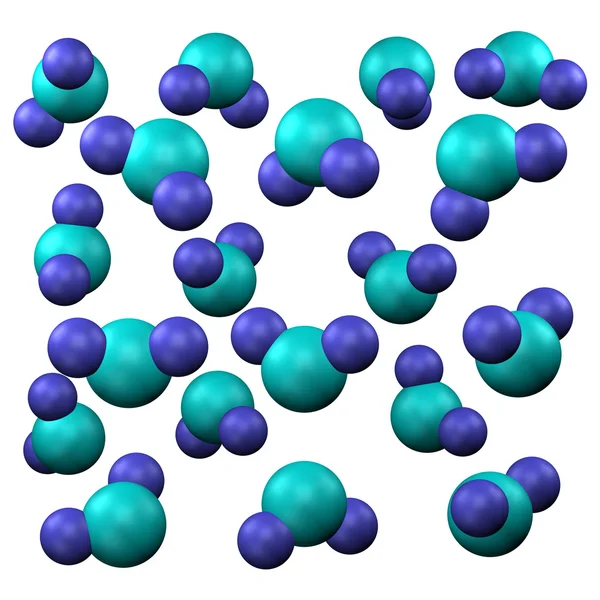 Molecola, isolata su fondo bianco . — Foto Stock
