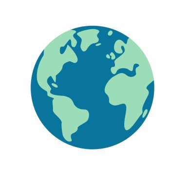 Dünya gezegeninin vektör illüstrasyonu grafik kaynaklar, selamlama, Toprak Günü, Toprak Ana Günü, Dünya İnsani Yardım Günü veya diğer amaçlar için kullanılabilir..