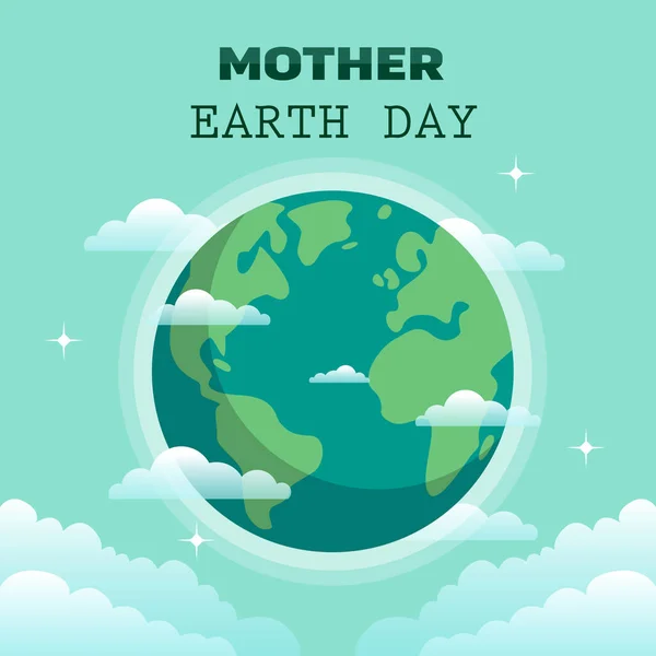 アースデイ 環境に配慮したコンセプト ベクトルイラスト 地球の日の概念 世界環境デーの挨拶 地球を救え 母なる地球の日の挨拶 地球を救え — ストックベクタ