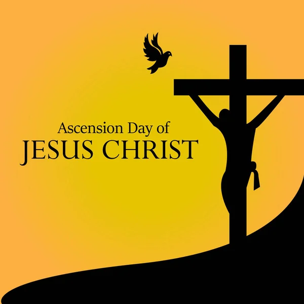 Ilustrație Zilei Înălțării Fericite Lui Isus Hristos Crucea Isus Cristos — Vector de stoc