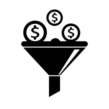 Yatırım teması için siyah simge, yatırım vektörü koleksiyonu, yatırım teması için siyah vektör simgesi