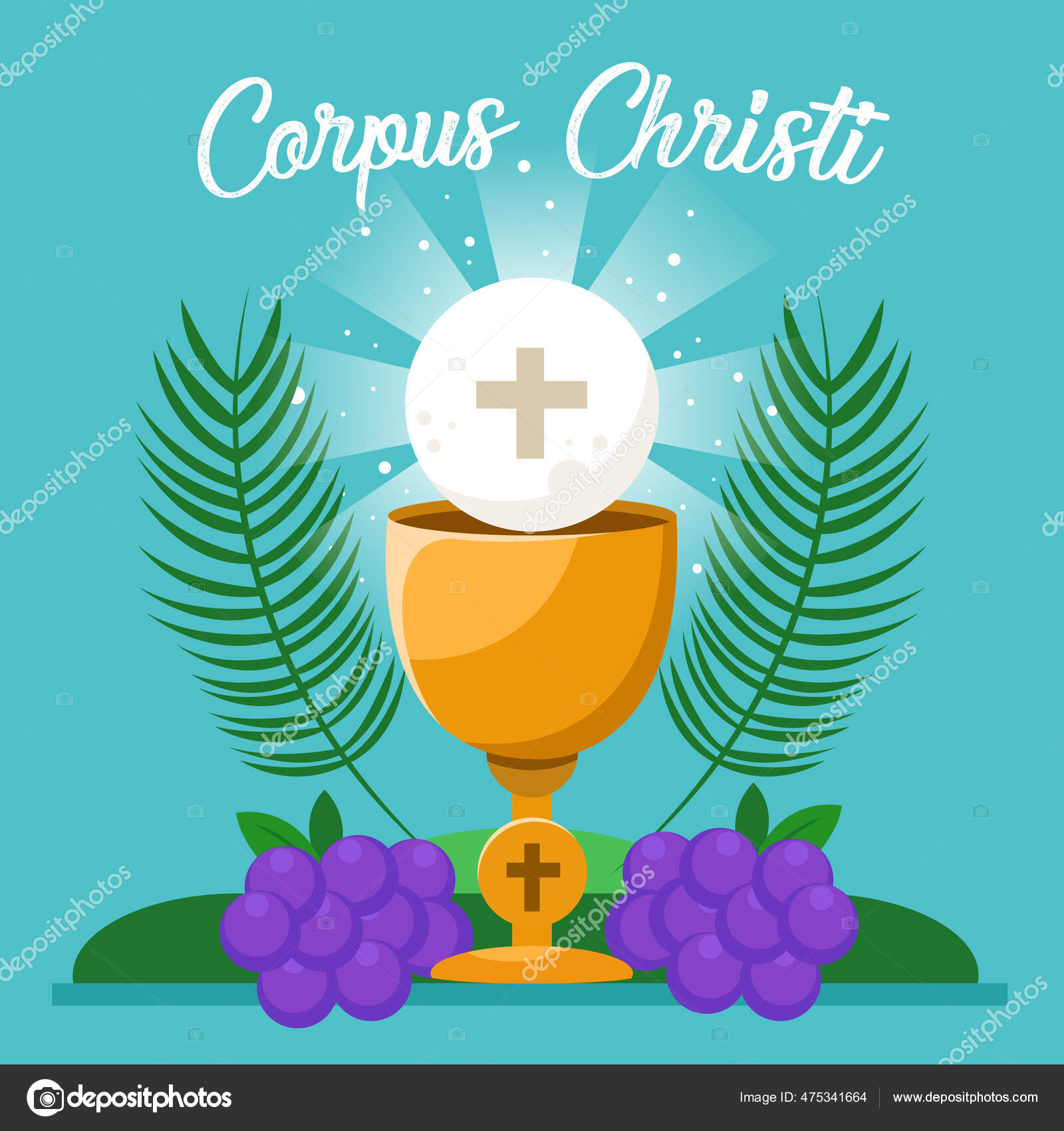 Tarjeta felicitaci n religiosa cat lica corpus christi ilustraci n