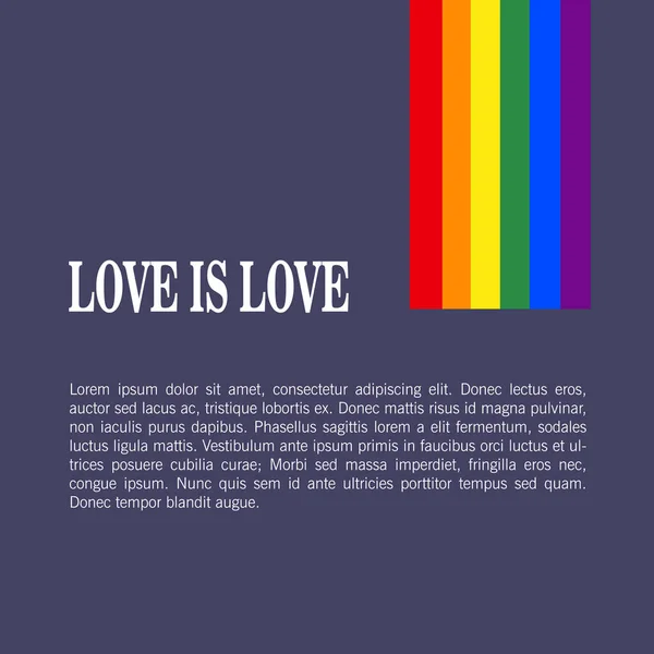 Gökkuşağı bayraklı gurur ayı logosu. Kalpli gurur sembolü, LGBT, cinsel azınlıklar, eşcinseller ve lezbiyenler. Aşk aşktır. Vektör İllüstrasyonu