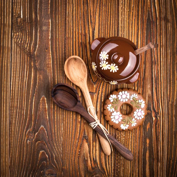 Lebkuchendekoration, Honigtopf — Stockfoto