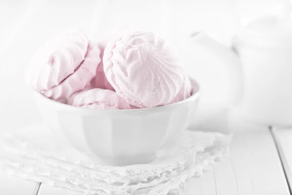 Rózsaszín marshmallows (Zephyr) — Stock Fotó