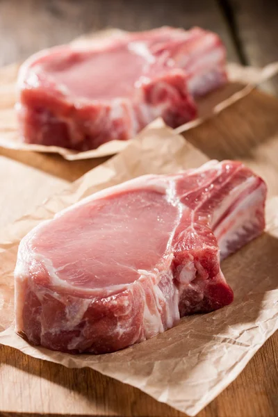 Raw pork chop Stock Picture