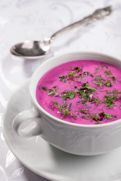 Cold beet soup — Stock Image Cold beet soup Royalty Free Stock Images