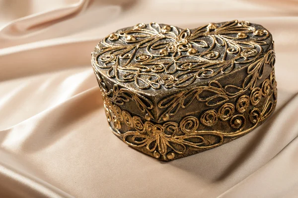 Caixa decorativa forma do coração — Fotografia de Stock