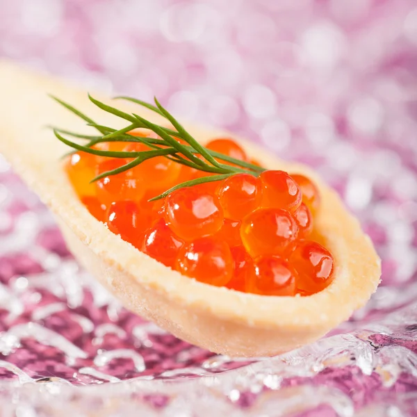 Tartelette au caviar rouge — Photo