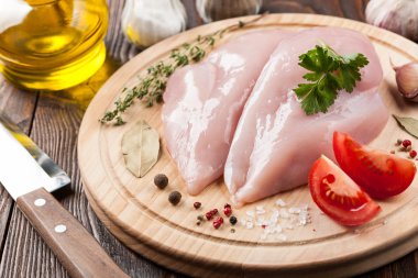 Çiğ tavuk göğsü fileto