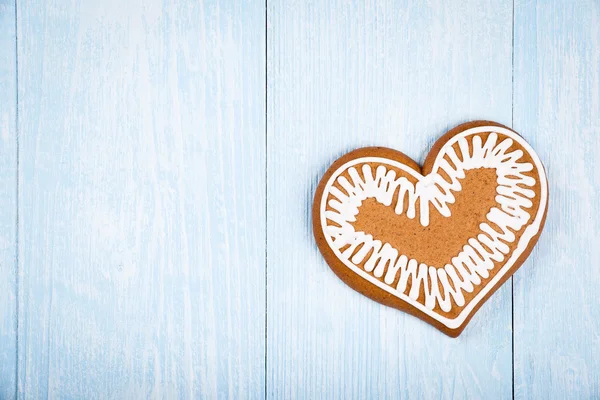 Christmas heart-shaped cookie gingerbread — Stock Photo, Image