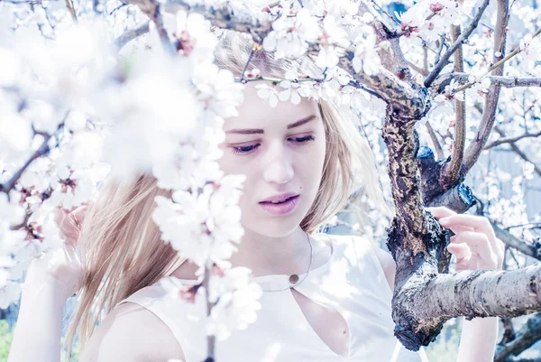 Güzel sarışın kadın.