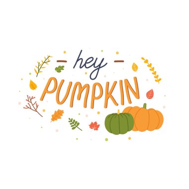 El çizimi harfler - sonbahar yapraklı 