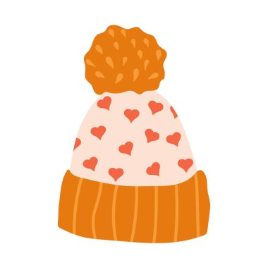 Kış ve sonbahar için el yapımı bir şapka..