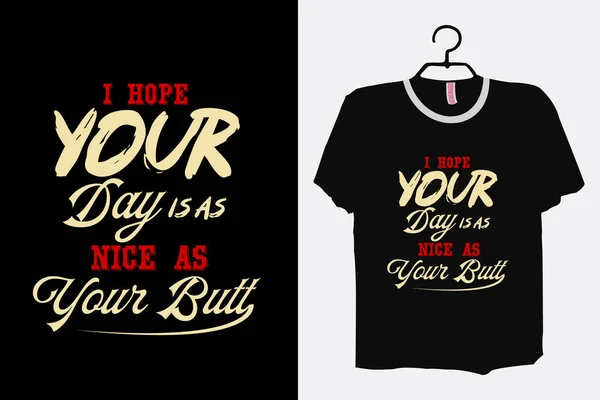 Hope Your Day Nice Butt Keychain Funny Gift Boyfriend Gift — Archivo Imágenes Vectoriales