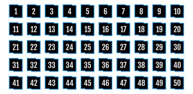 Üzerinde numaralar olan düğmeler. vektör illüstrasyonu