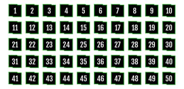 Üzerinde numaralar olan düğmeler. vektör illüstrasyonu