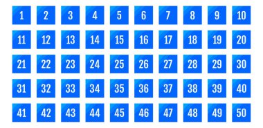 Üzerinde numaralar olan düğmeler. vektör illüstrasyonu