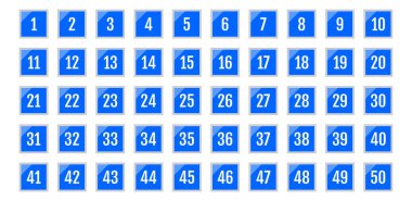 Üzerinde numaralar olan düğmeler. vektör illüstrasyonu