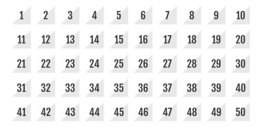 Üzerinde numaralar olan düğmeler. vektör illüstrasyonu