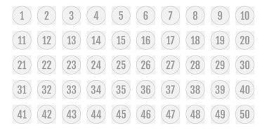 Üzerinde numaralar olan düğmeler. vektör illüstrasyonu