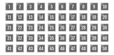 Üzerinde numaralar olan düğmeler. vektör illüstrasyonu