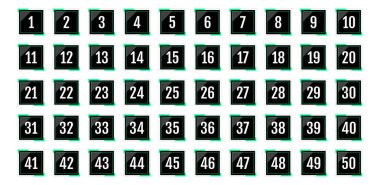 Üzerinde numaralar olan düğmeler. vektör illüstrasyonu