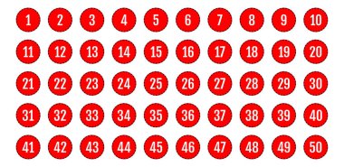 Üzerinde numaralar olan düğmeler. vektör illüstrasyonu