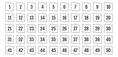 Üzerinde numaralar olan düğmeler. vektör illüstrasyonu