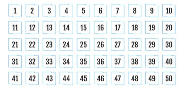 Üzerinde numaralar olan düğmeler. vektör illüstrasyonu