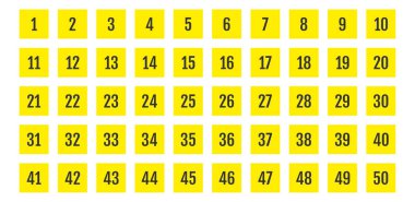 sayı simgeleri katı kare