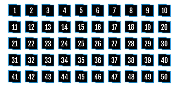 Üzerinde numaralar olan düğmeler. vektör illüstrasyonu