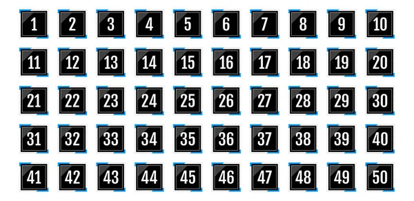 Üzerinde numaralar olan düğmeler. vektör illüstrasyonu