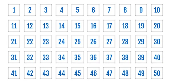Conjunto Botones Con Números Ilustración Vectorial — Archivo Imágenes Vectoriales