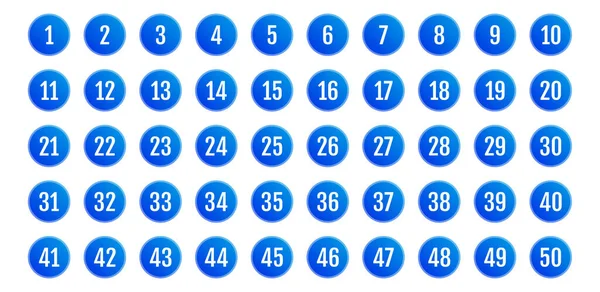Üzerinde numaralar olan düğmeler. vektör illüstrasyonu