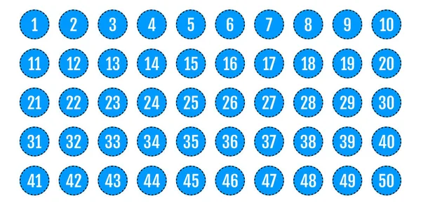 Üzerinde numaralar olan düğmeler. vektör illüstrasyonu