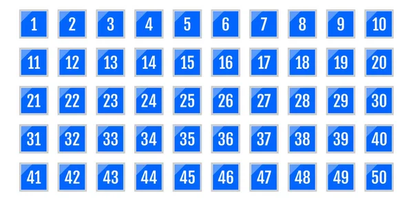 Üzerinde numaralar olan düğmeler. vektör illüstrasyonu