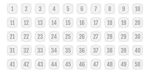 Üzerinde numaralar olan düğmeler. vektör illüstrasyonu