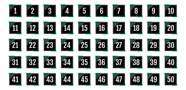 Üzerinde numaralar olan düğmeler. vektör illüstrasyonu