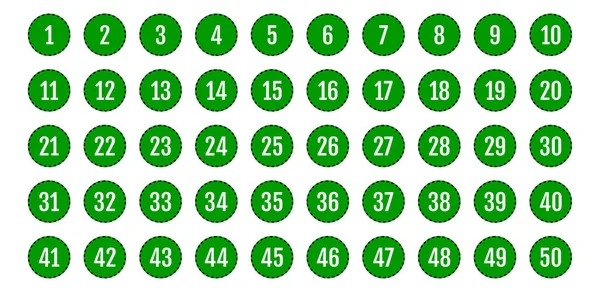 Üzerinde numaralar olan düğmeler. vektör illüstrasyonu